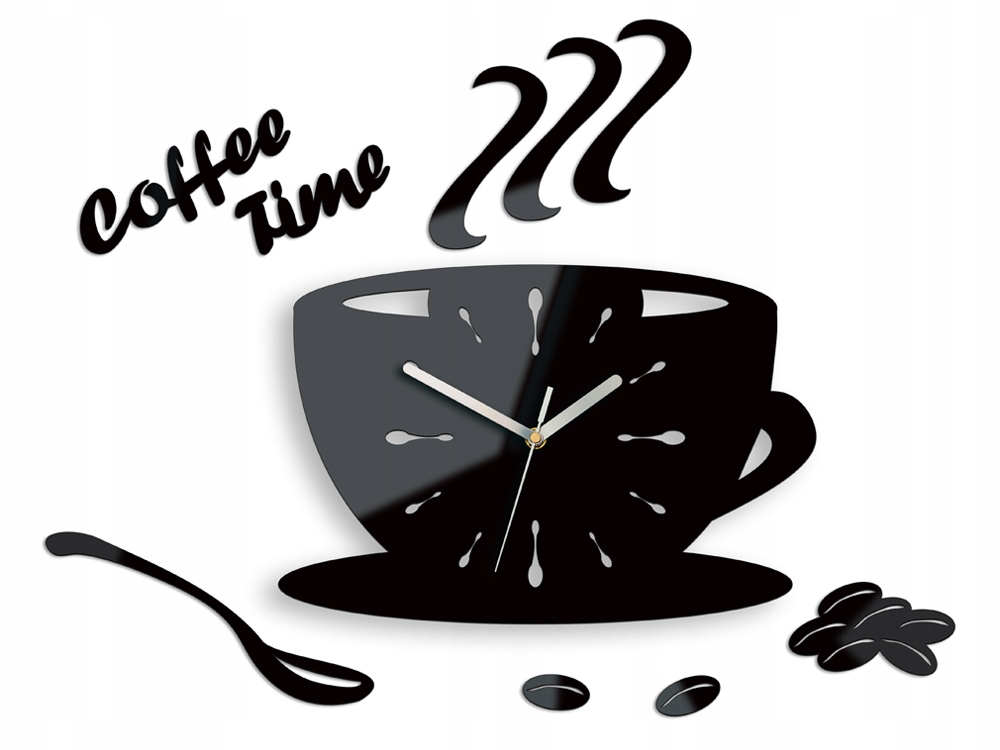 

Zegar Ścienny Coffe Filiżanka Czarny Naklejany