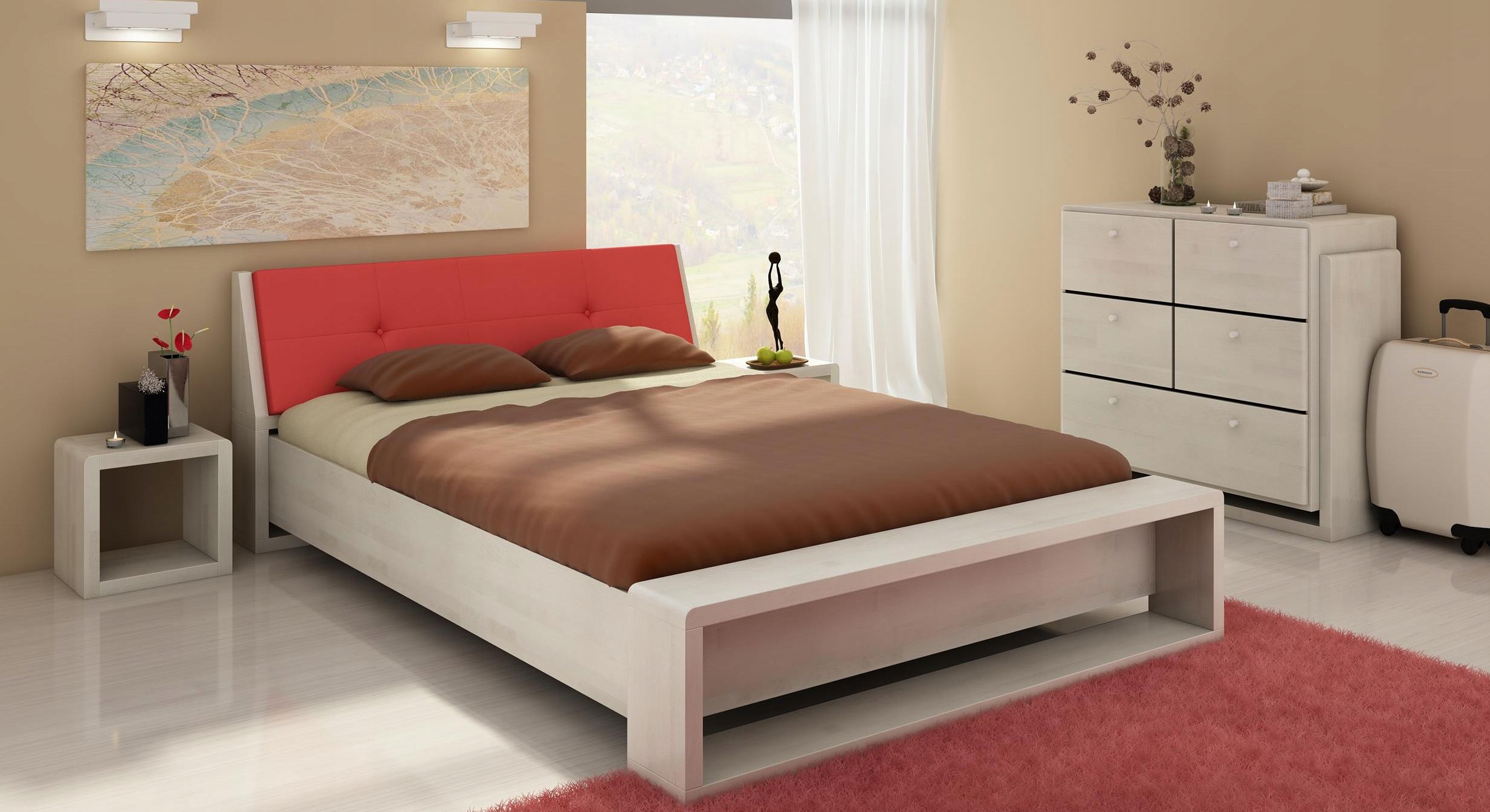 DSI-meble: Szafka sosnowa nocna ANGELI drewniana Szerokość mebla 40 cm