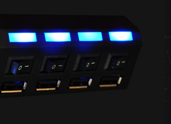 Biurko komputerowe gamingowe dla gracza LED USB Marka inna