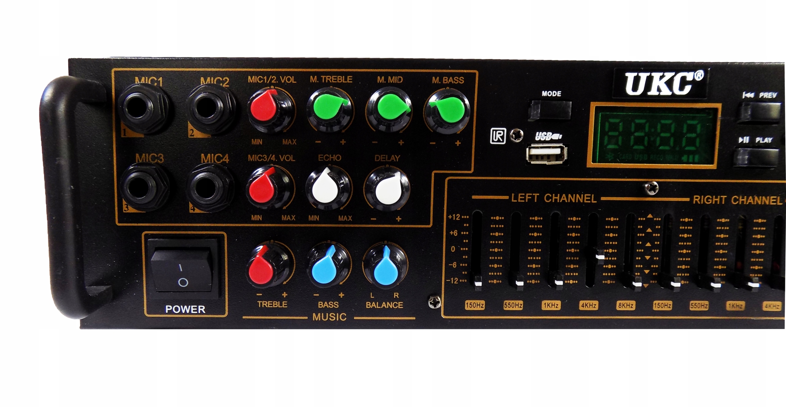 SOLIDNY WZMACNIACZ AMPLITUNER BLUETOOTH EQUALIZER 4K Model Wysokiej jakości wzmacniacze