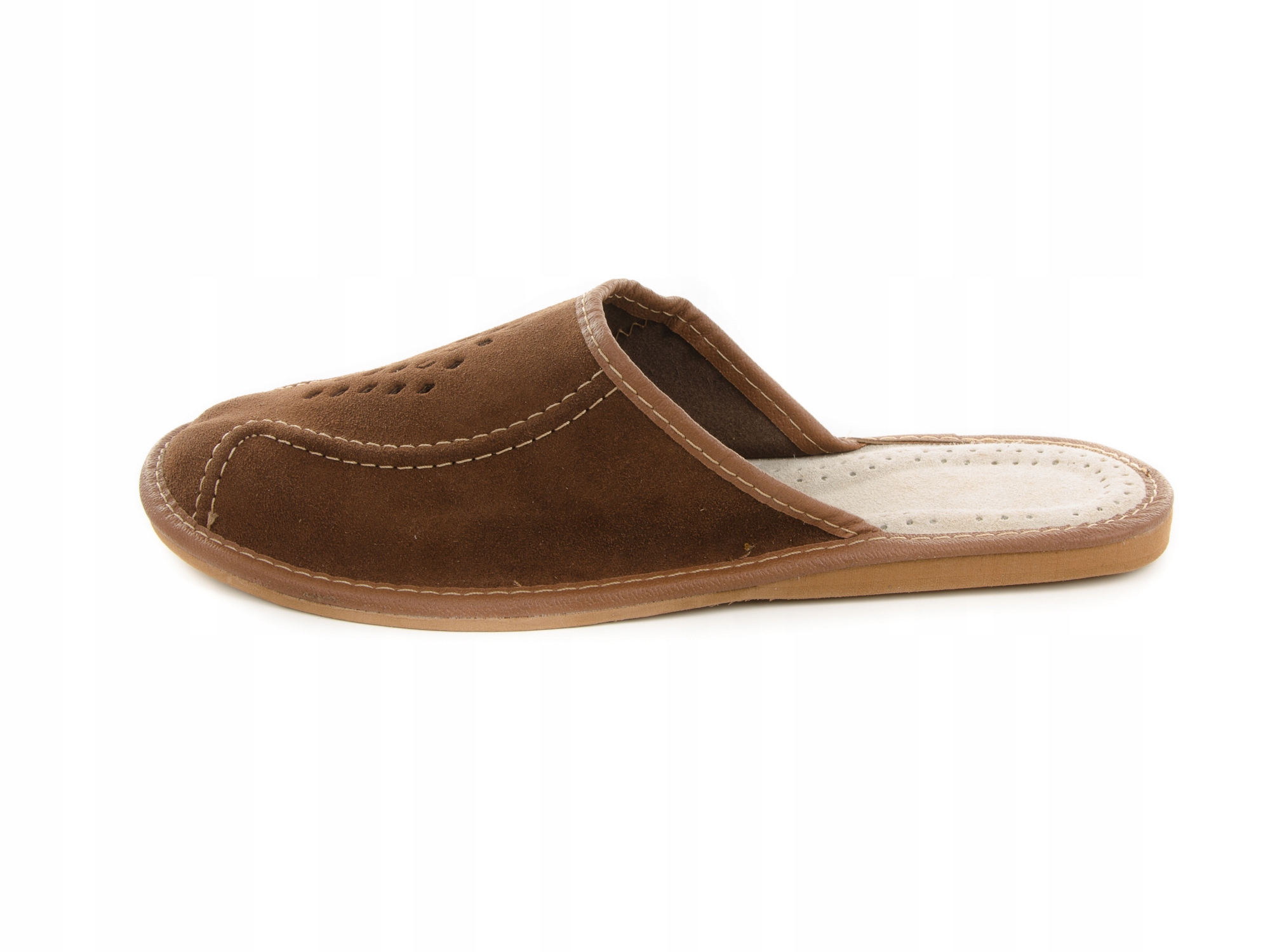 MĘSKIE Pantofle Profilowane SKÓRA Zamszowa - PL Kod producenta WEL