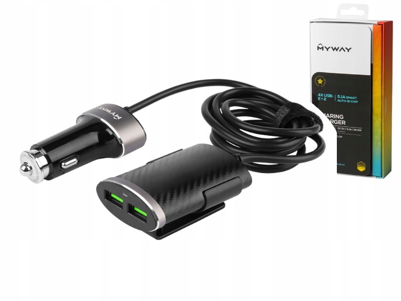 

Ładowarka 12/24V 4 x Usb rozdzielacz z klipsem