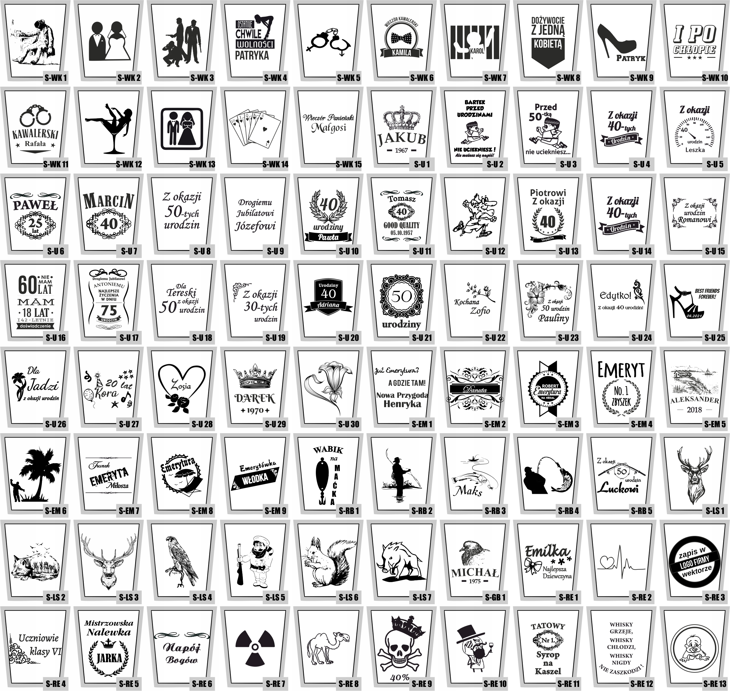 Zestaw do Whisky Karafka sześć szklanek z GRAWEREM Waga produktu z opakowaniem jednostkowym 4 kg