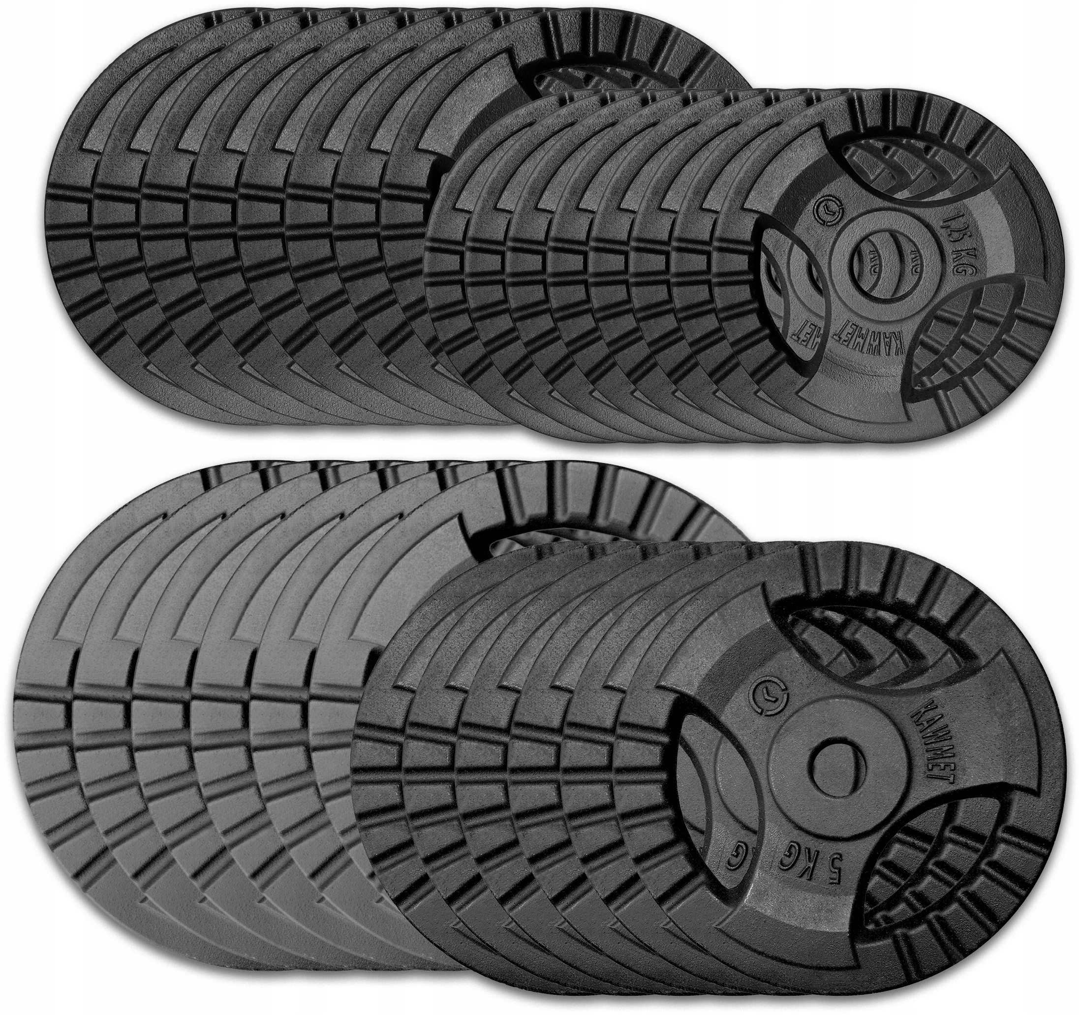 

Zestaw 120 kg obciążenia żeliwne talerz 30,5 mm