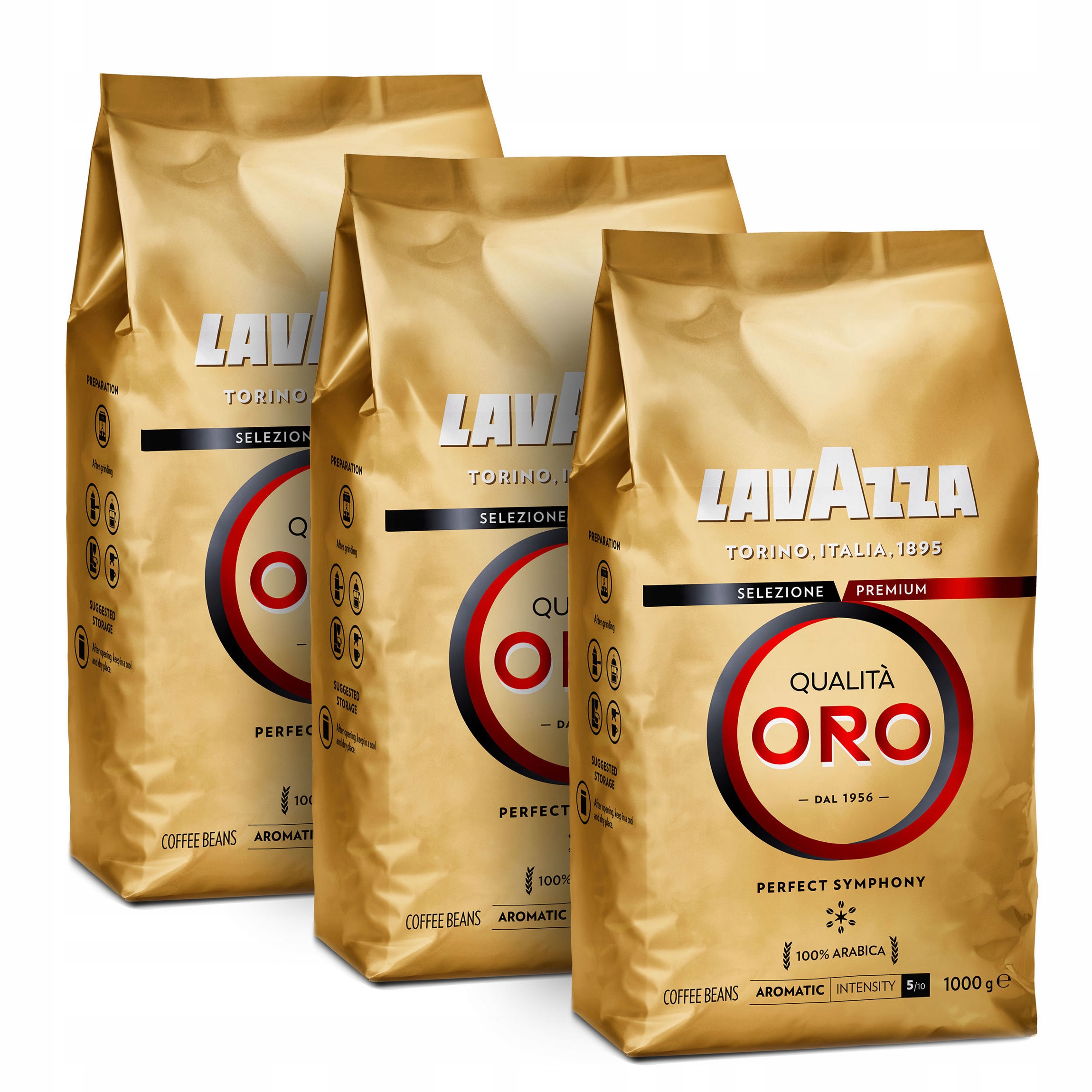 Levně Káva zrnková Lavazza Qualita Oro 3x1 kg