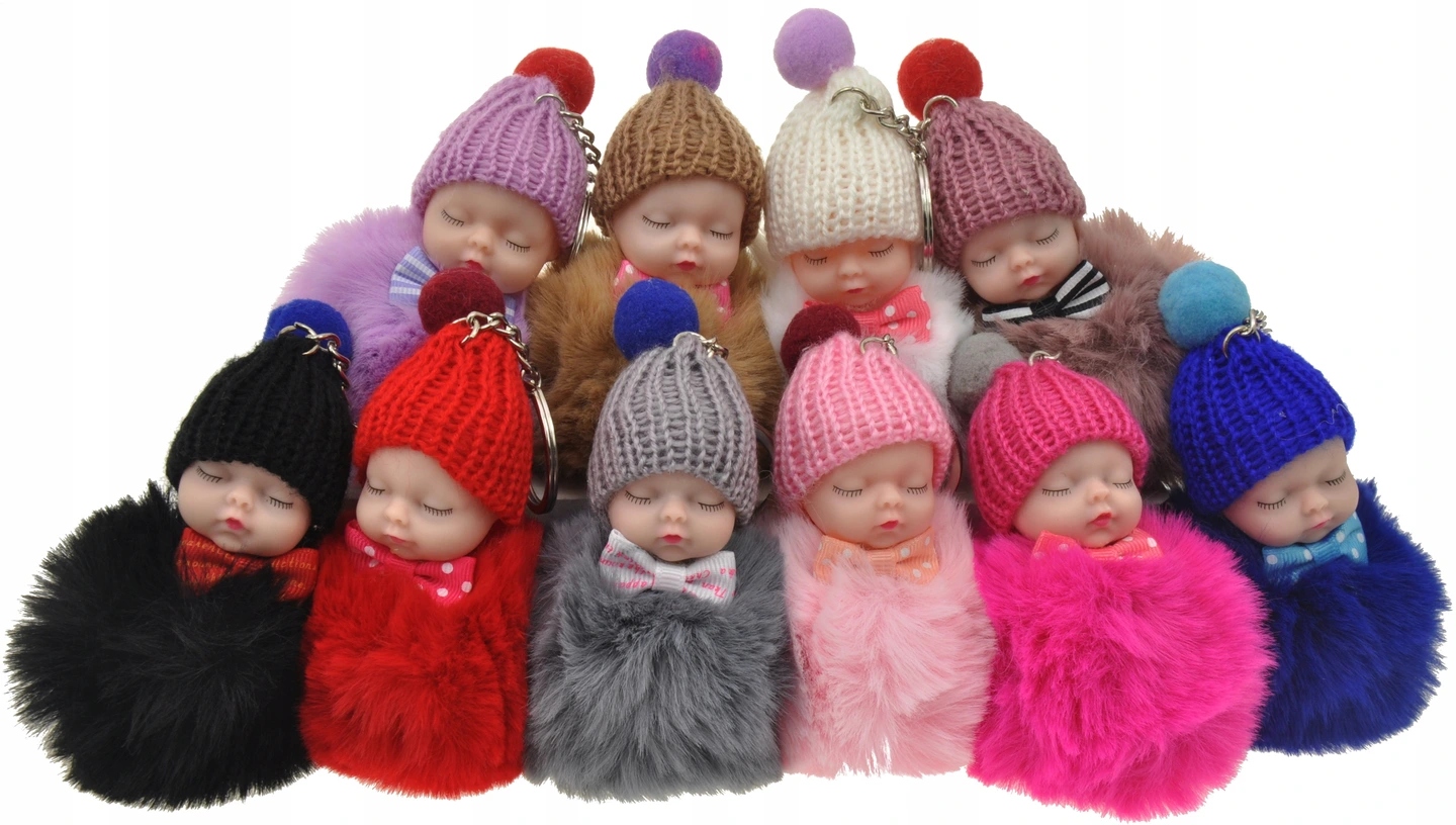 LALKA LALECZKA kulka pompon futerko zawieszka Marka inna