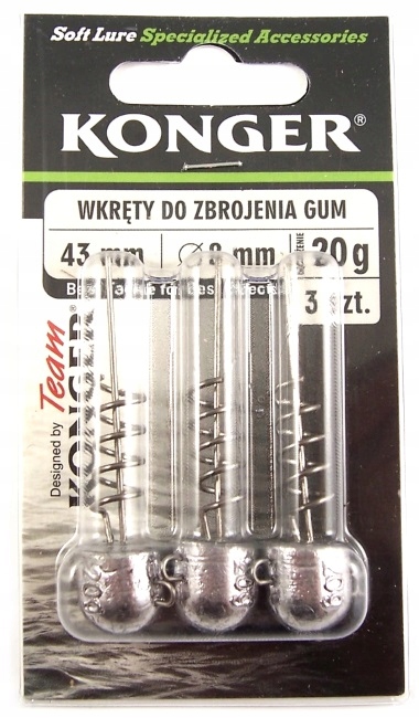 

Główka jigowa typu wkręt Konger 20g - 3szt