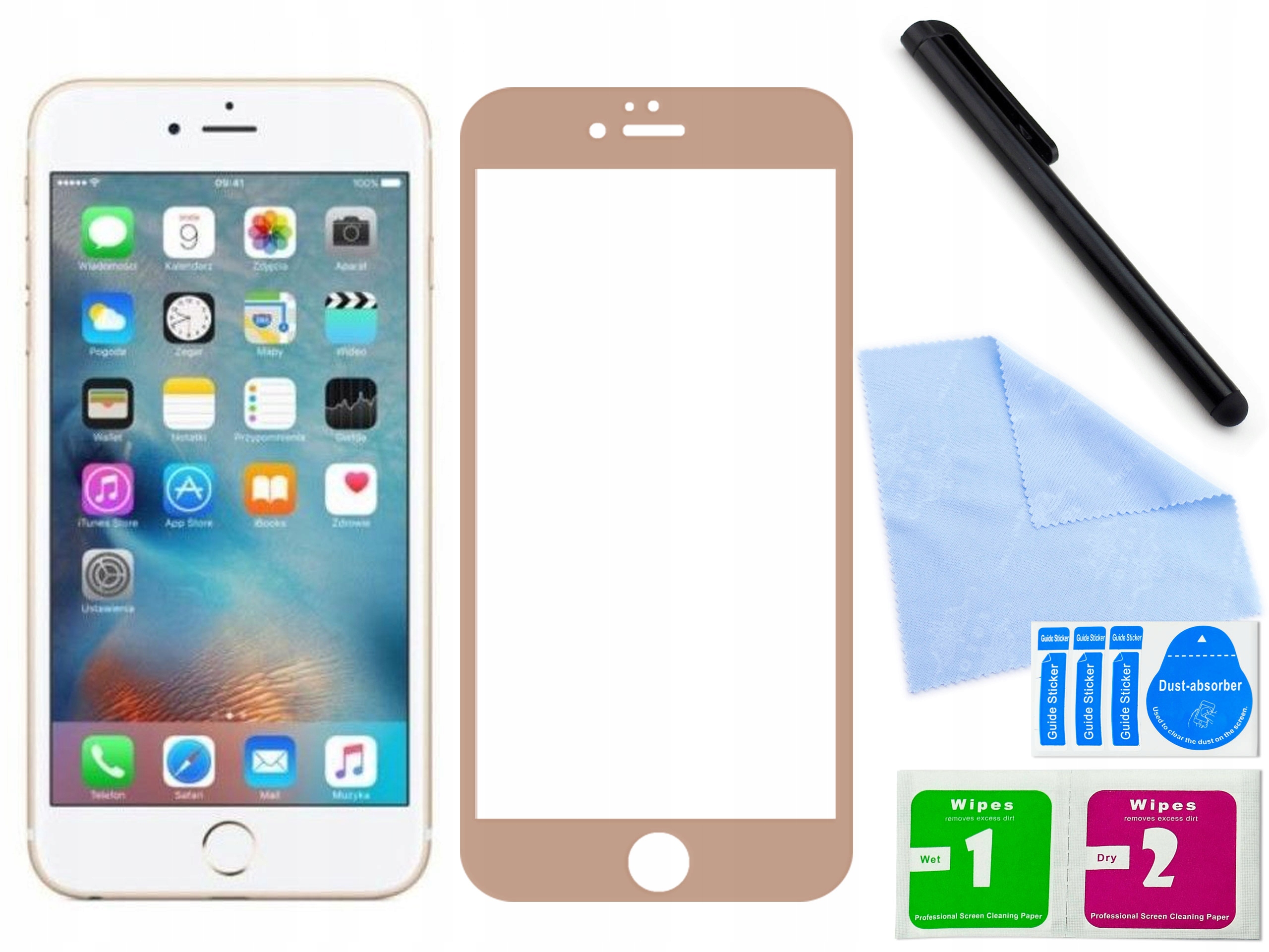 

Szkło hartowane 3D do Apple iPhone 6 Plus Złote
