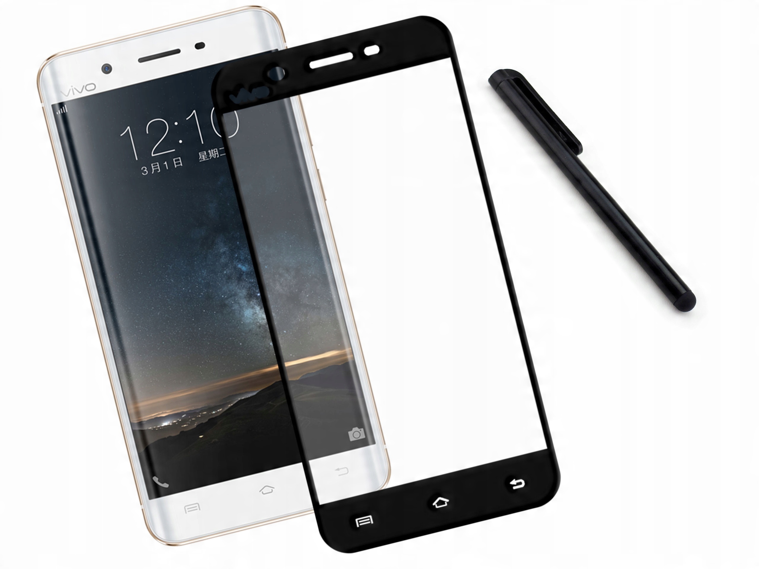 

Zaokrąglone szkło hartowane 3D Vivo Xplay 5 Czarne