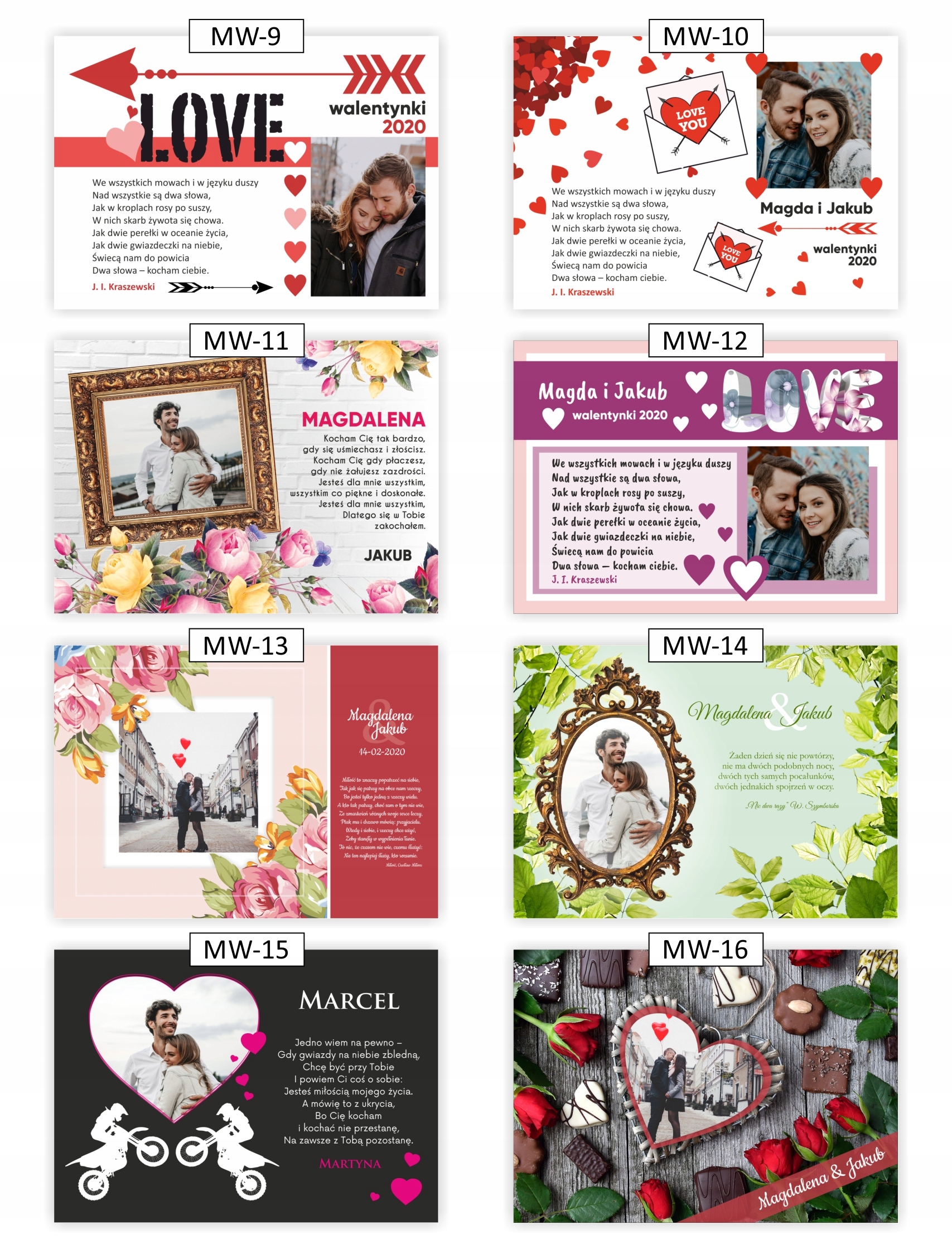 PLAKAT ANTYRAMA ZE ZDJĘCIEM WALENTYNKI szablony Marka inna