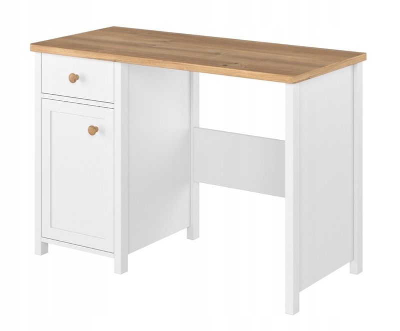 STORY Biurko MŁODZIEŻOWE z szufladą szafka białe