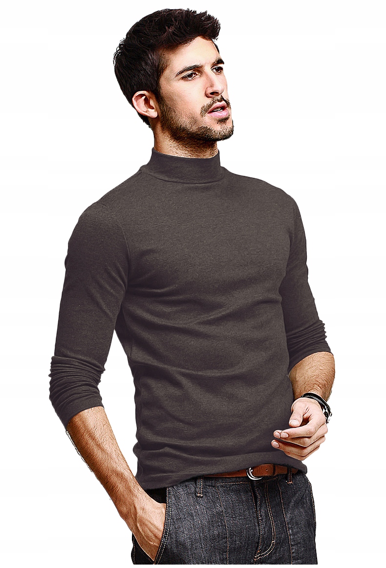 

półgolf sweter męski golf Wxm 3XL brązow