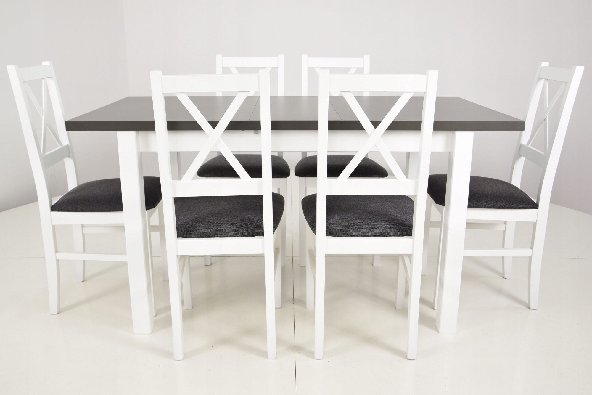 Stół rozkładany do kuchni i 6 krzeseł LITE DREWNO Kod producenta Z