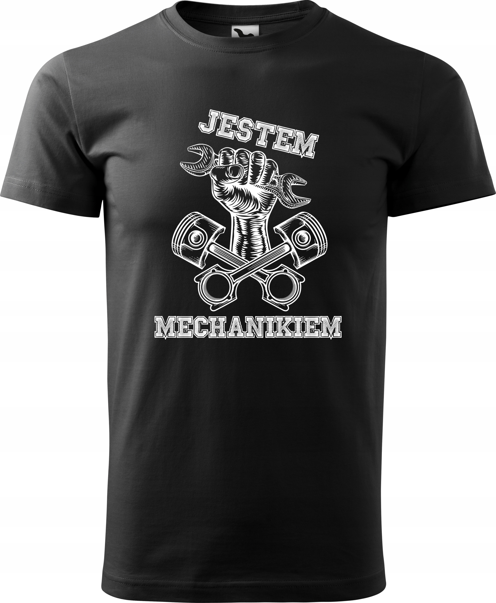 

Koszulka dla Mechanika z nadrukiem czarna r L v5