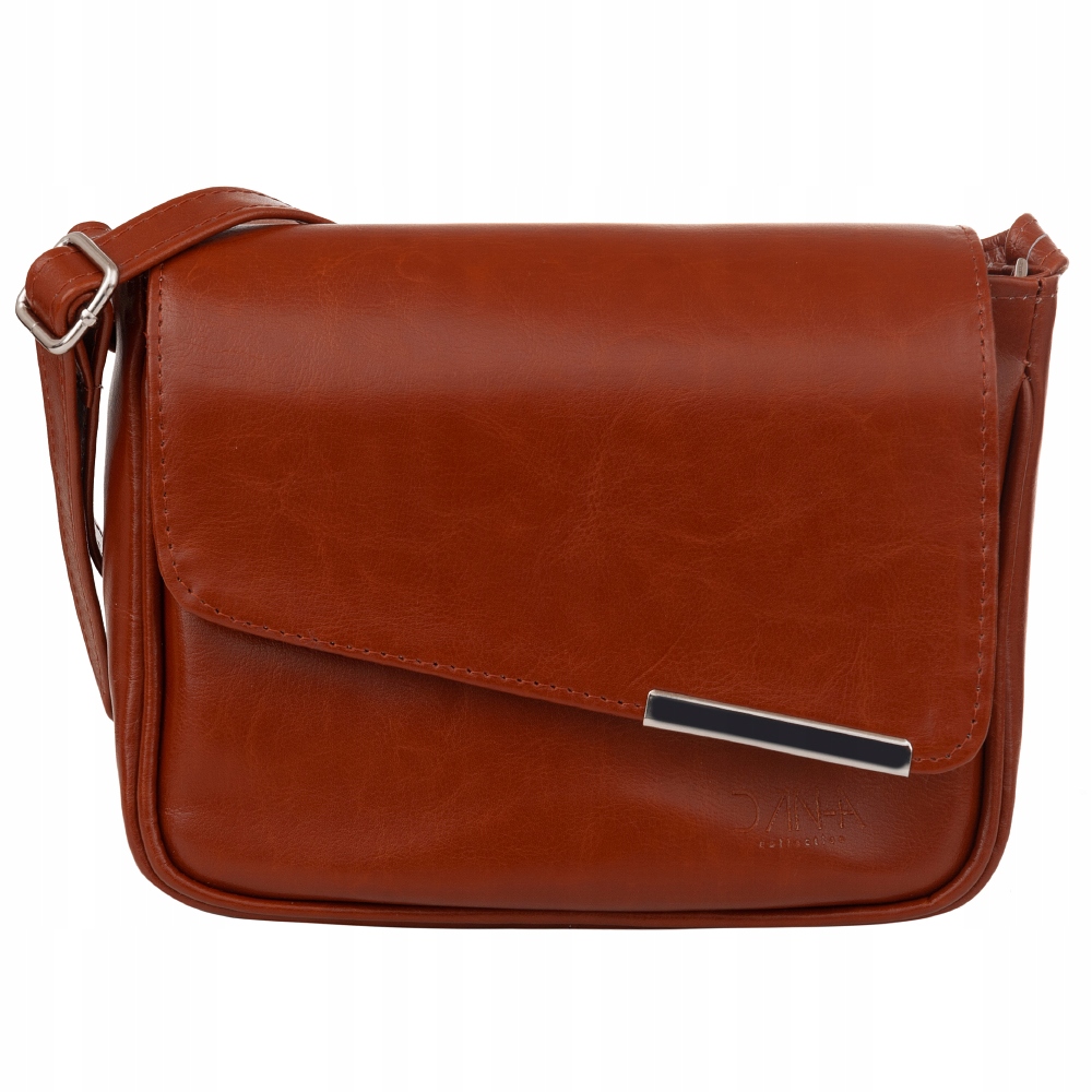 

Ruda Skórzana torebka listonoszka 100% Skóra Camel