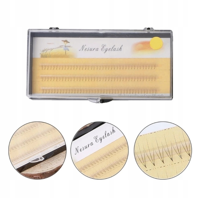 

Rzęsy kępki Nesura, 3D 3:1 0,07C objętościowa,11mm