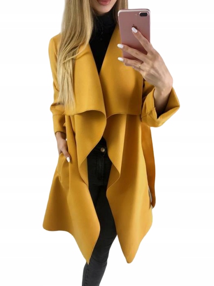 PLUS SIZE waterfall MAXI XXXXL 44-52 DŁUGI PŁASZCZ Marka inna