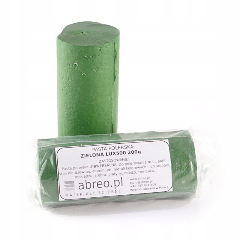 PASTA POLERSKA ZIELONA 500 INOX, ALU, STAL, SREBRO