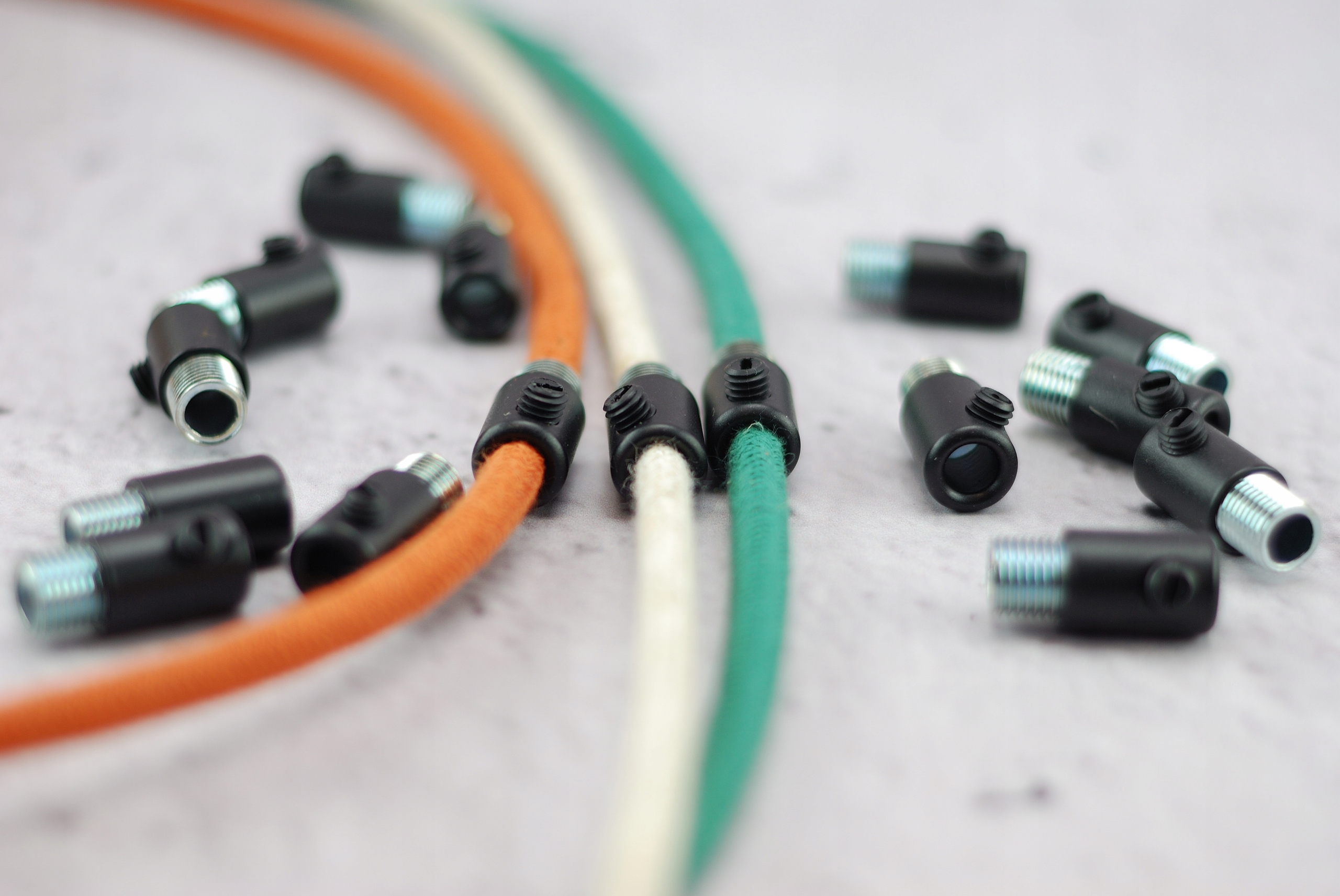 czarny metalowy stoper M10x1 przewodu kabla w oplocie blokada do lampy DIY EAN (GTIN) 5906852907120