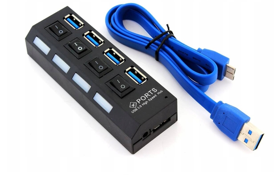 

Prawdziwy Hub Usb 3.0 Rozdzielacz na 4 porty 5Gb/s