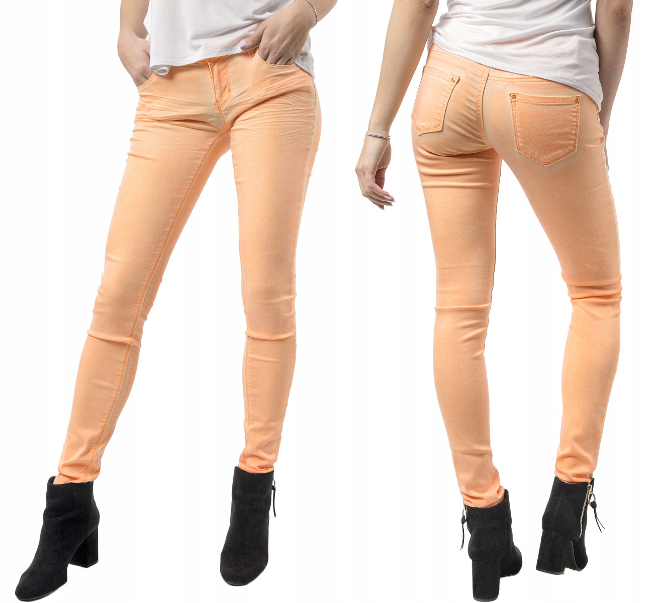 

Spodnie Damskie Rurki Bawełniane 1015 72 cm orange