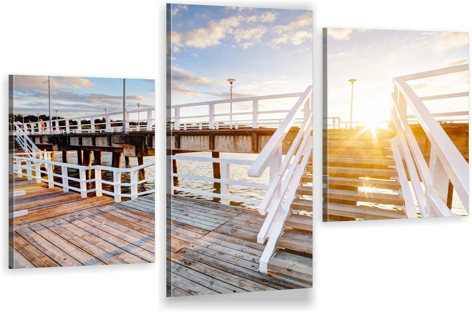 

Tryptyki Obraz Na Ścianę Gdańsk Molo Słońce 980WZ