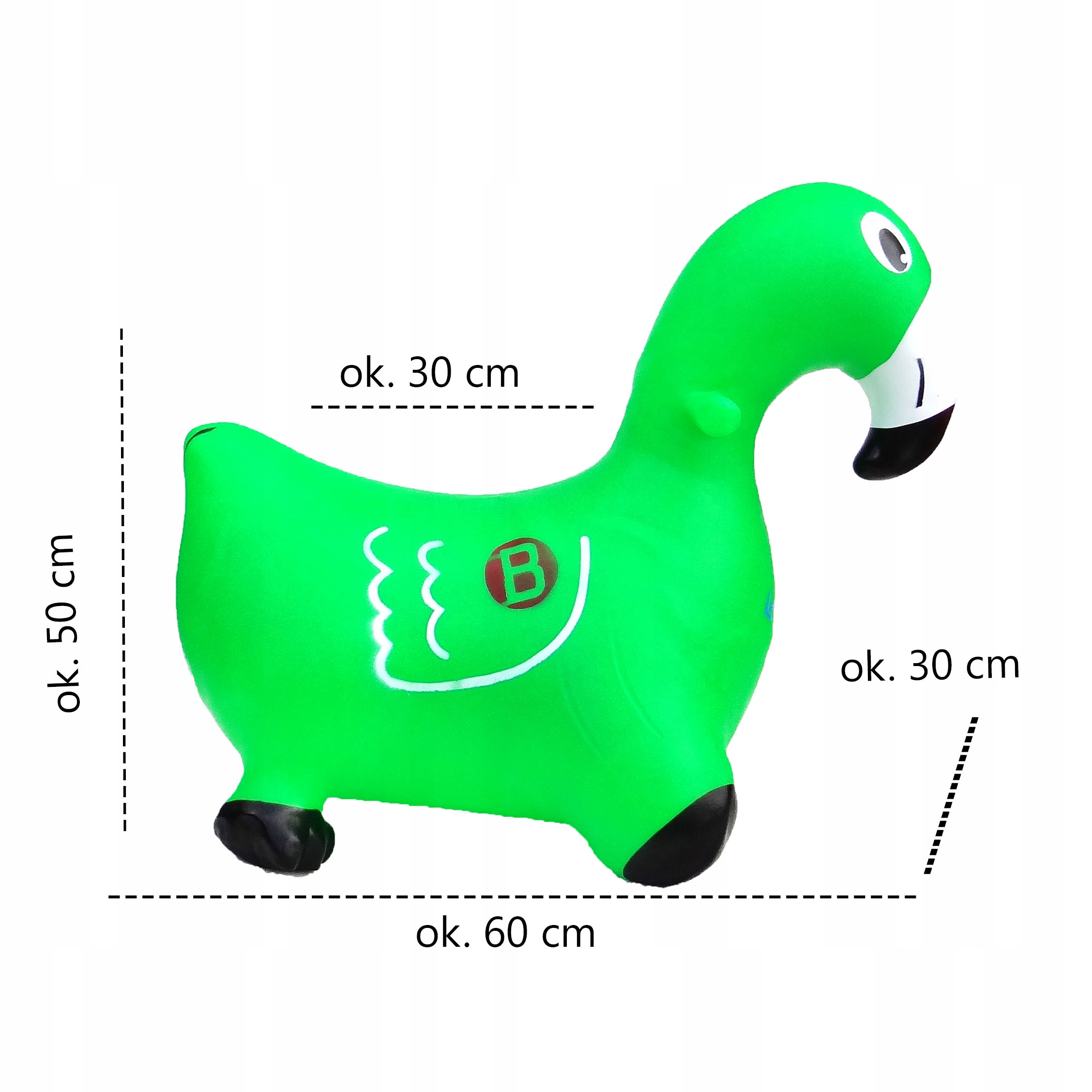FLAMING SKOCZEK GUMOWY DMUCHANY DUŻY Z RĄCZKAMI Marka inna