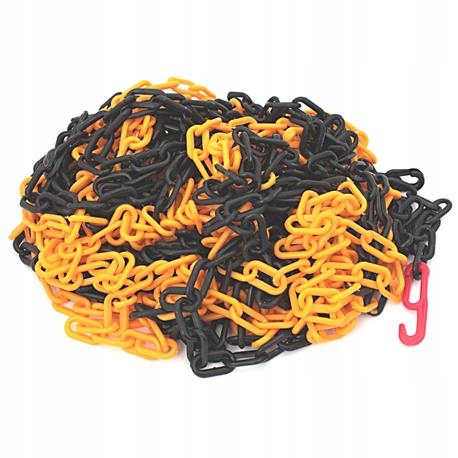 

Łańcuch Plastikowy Ostrzegawczy Fi 6 mm 25m Haki