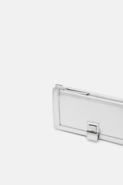 ZARA torebka listonoszka 5620/304 srebrna nowa PŃ Materiał dominujący skóra ekologiczna