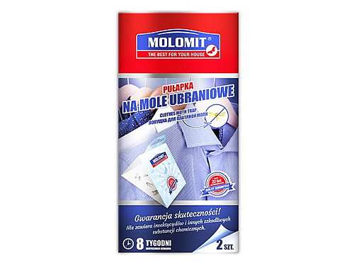 MOLOMIT FEROMONOWA PUŁAPKA NA MOLE UBRANIOWE 2 SZT