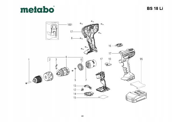 Metabo silnik do wkrętarki BS 18 Li szczotki aku V Marka Metabo