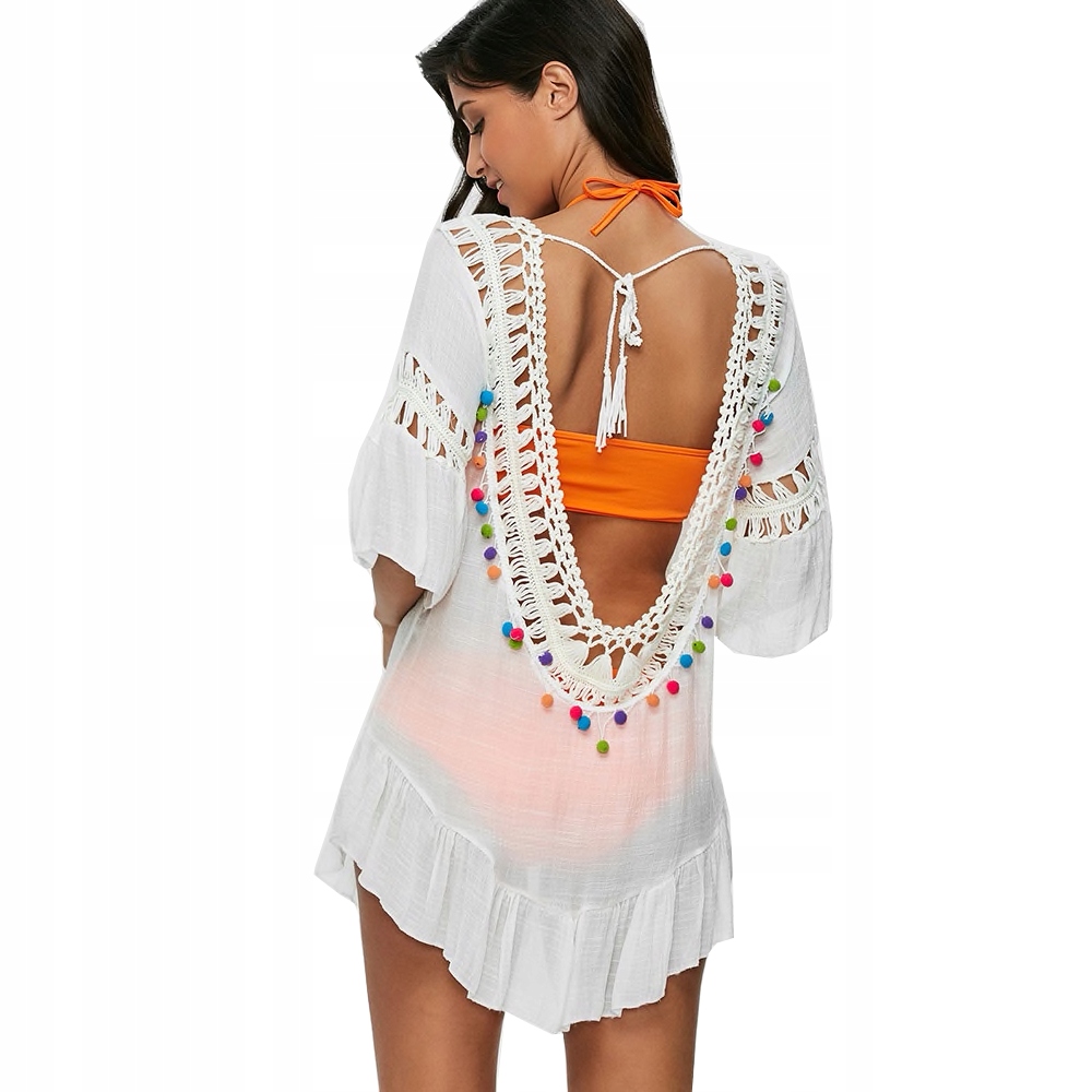 LETNIA TUNIKA PLAŻOWA BOHO SUKIENKA PAREO OVERSIZE Rodzaj tunika