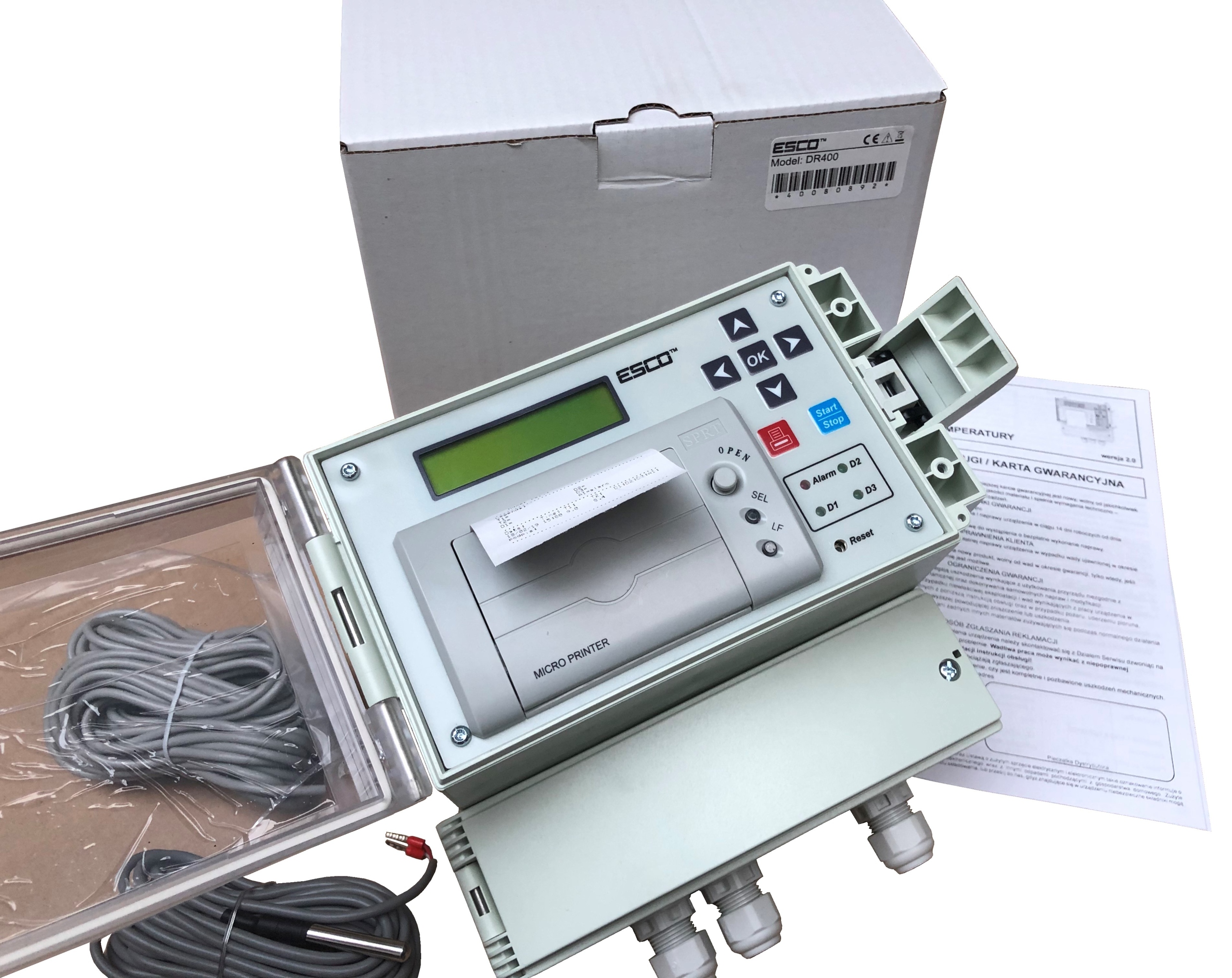 DR400 - РЕГИСТРАТОР ТЕМПЕРАТУРЫ ТЕРМОГРАФ ESCO DR 400