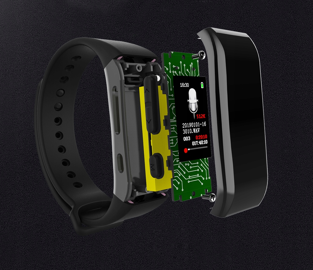 DYKTAFON SMARTBAND DETEKCJA PODSŁUCH 16GB 1536kbps Aktywacja nagrywania głosem tak