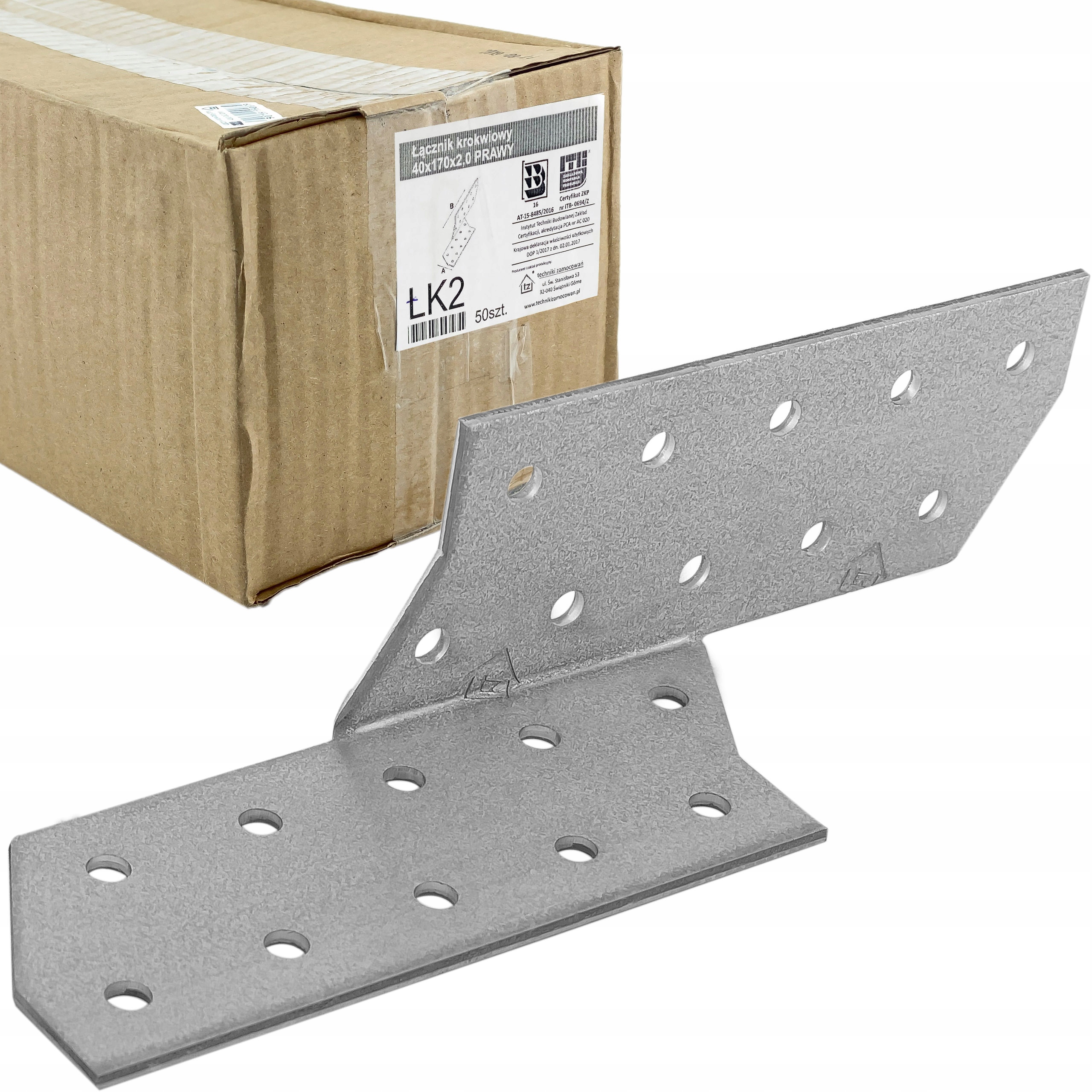 

Łącznik ciesielski Krokwiowy 40x170mm Prawy 50szt.