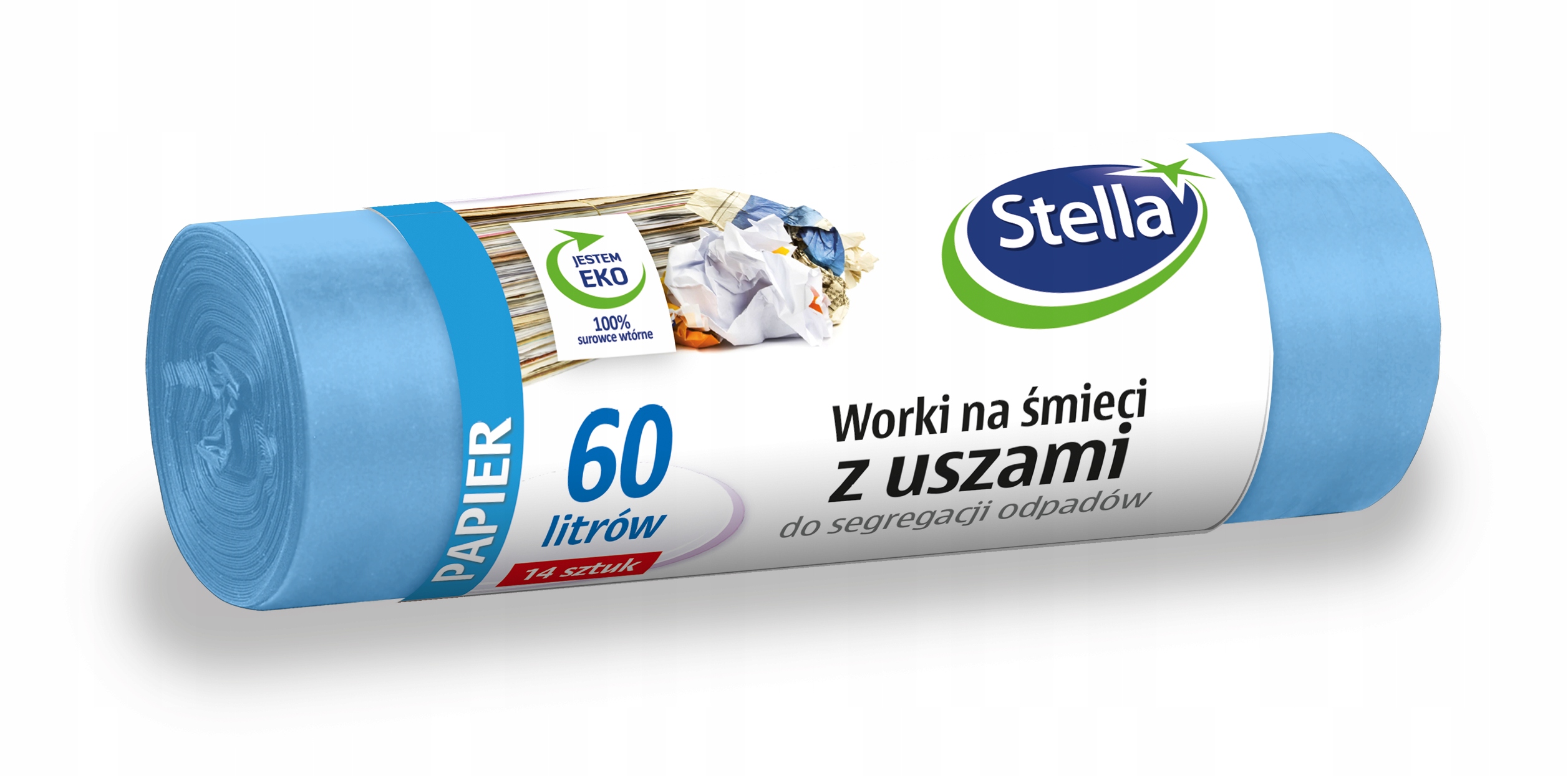 

Worki do segregacji odpadów, Papier 60L 140 sztuk