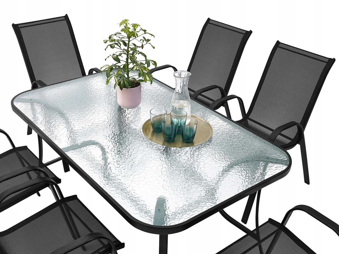 KOMPLET MEBLI OGRODOWYCH NA TARAS STÓŁ + 6 KRZESEŁ Producent MAT-COMPANY