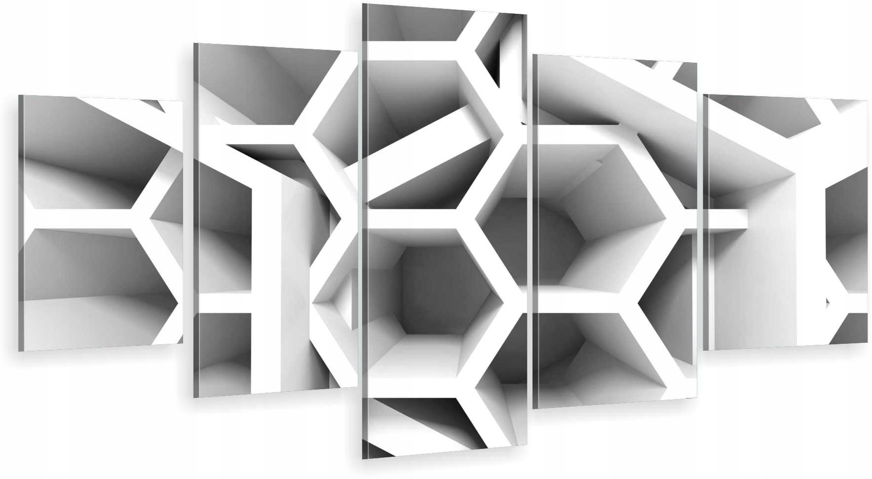 

Tryptyk 5-CZĘŚCI Na Ścianę Geometria 980 Wzorów