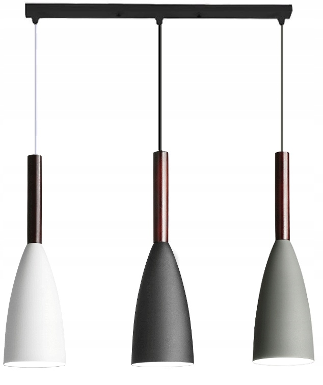 

Lampa Wisząca Metal Drewno Loft Letiz Led Kolory