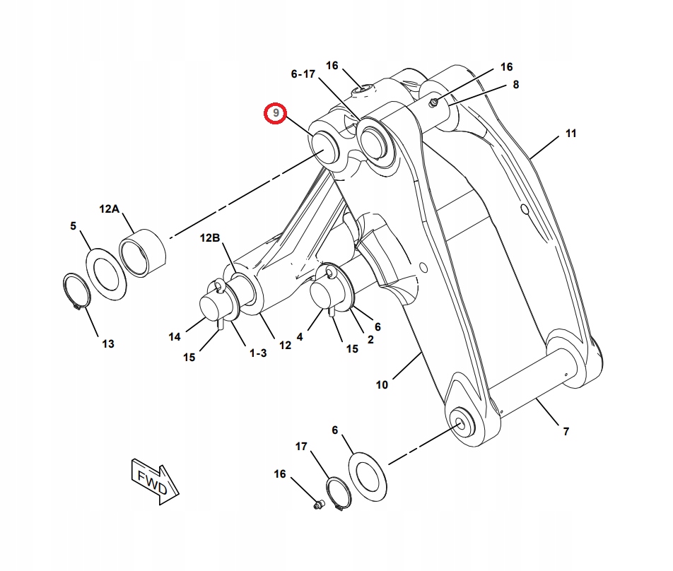 ПАЛЕЦ КОВША CAT 428E2 432E2 428F2 432F 3285234