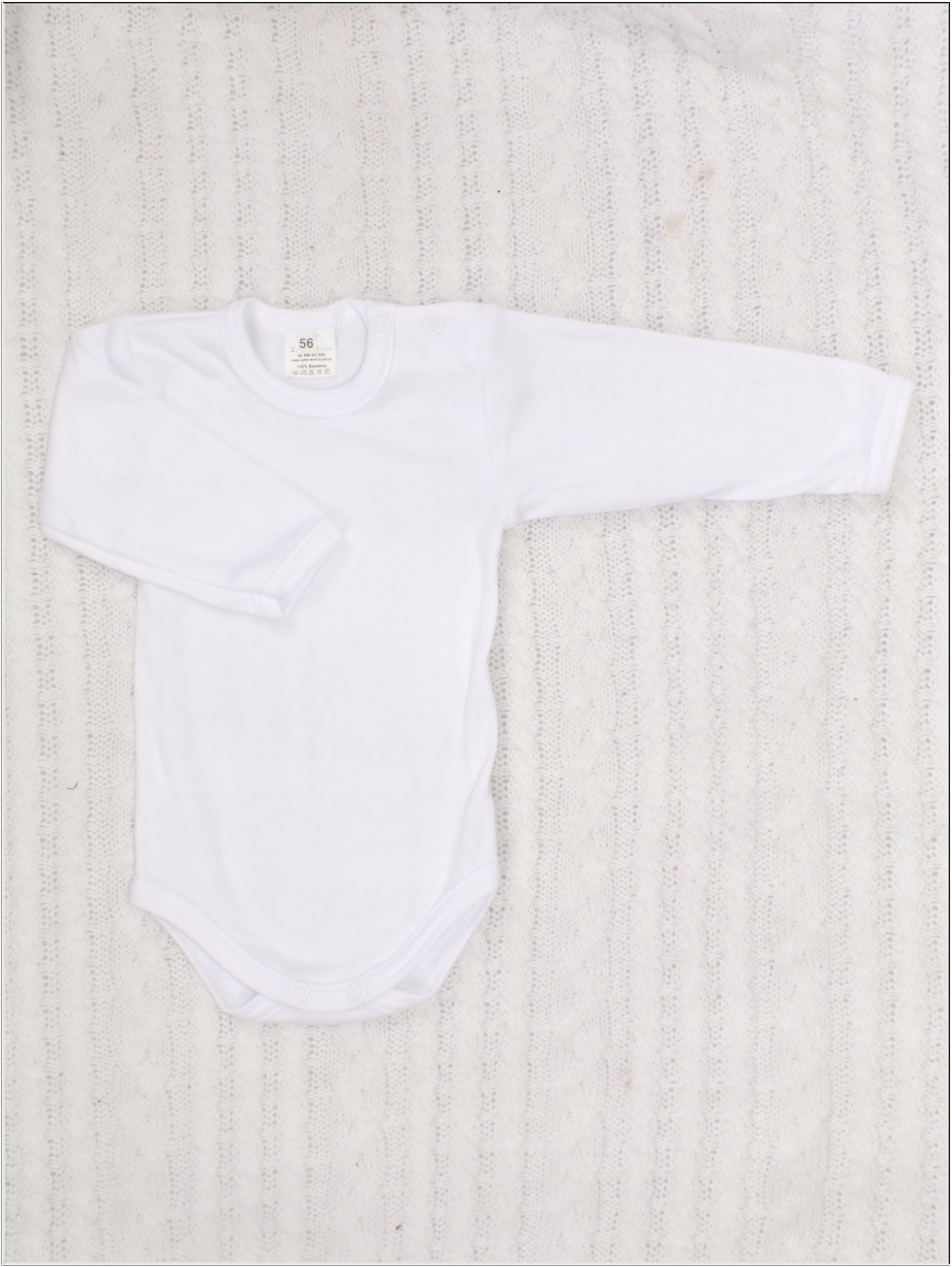Białe Body 100% Bawełna na długi rękaw 74 Płeć chłopcy
