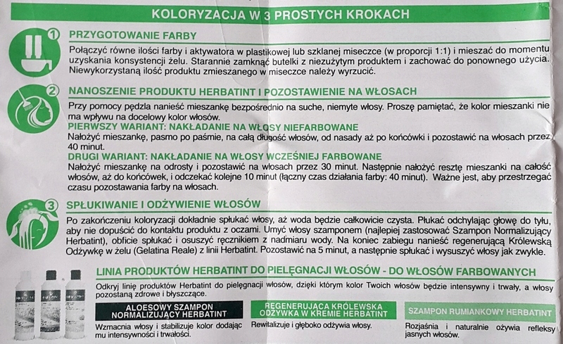 10N PLATYNOWY BLOND HERBATINT FARBA ZIOŁOWA Produkt nie zawiera alkoholu amoniaku parabenów