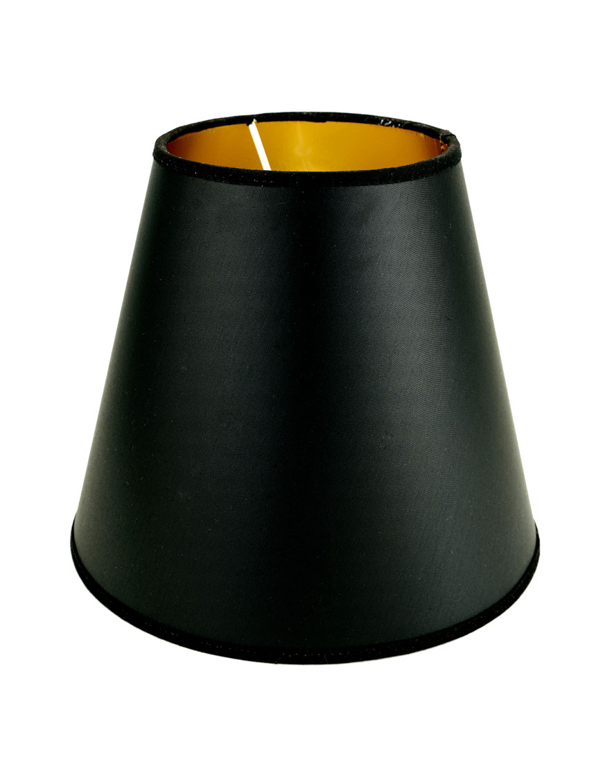 

Abażur Premium Stożek Pcv Czarny/Złoty 8x14,5x13