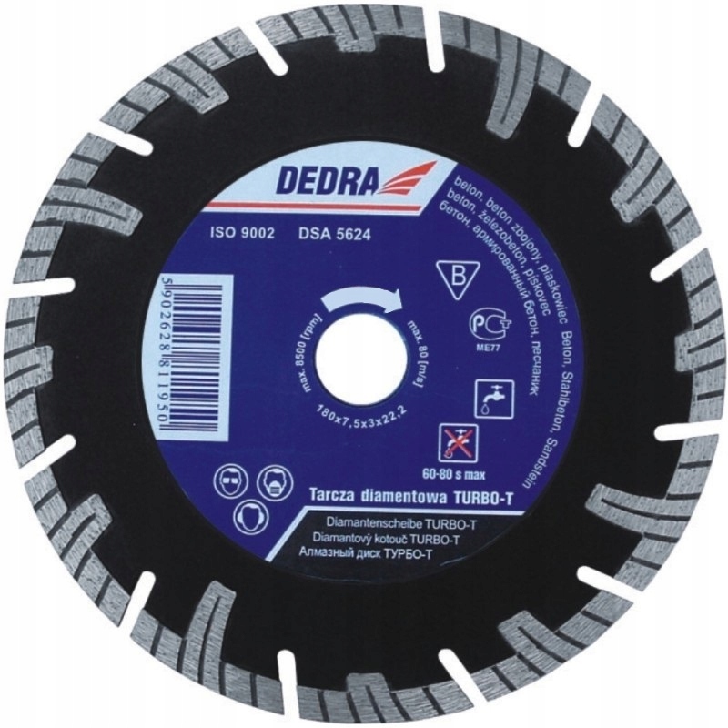 

Dedra H1197E Tarcza Diamentowa Turbo-t 230mm