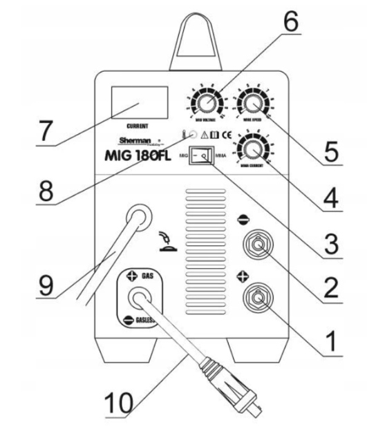 SPAWARKA SHERMAN 180 FL 180A MIGOMAT MIG MAG MMA Rodzaj inny
