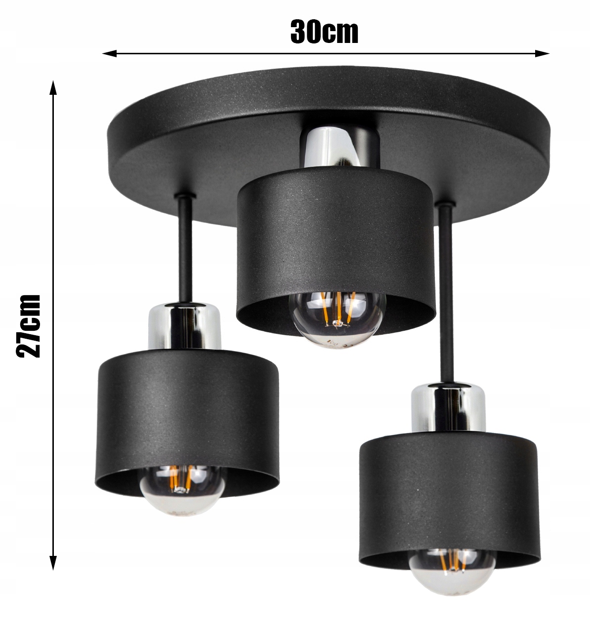 LAMPA SUFITOWA PLAFON ŻYRANDOL LOFT EDISON LED Zasilanie sieciowe