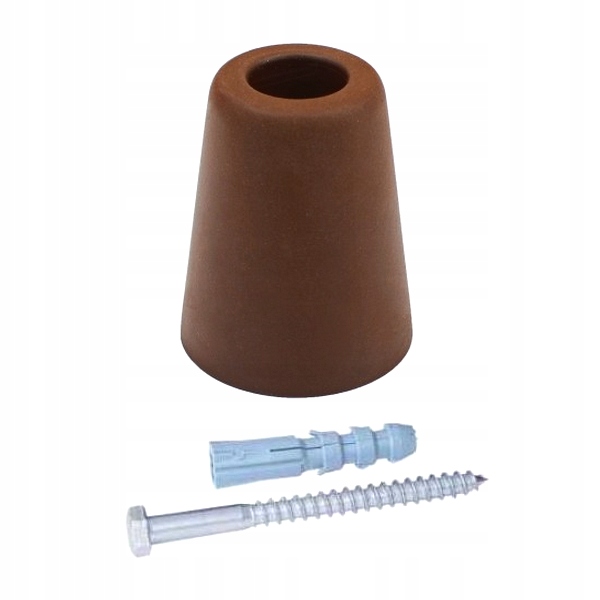 Odbój gumowy MAX, odbojnik stoper do drzwi BRĄZOWY