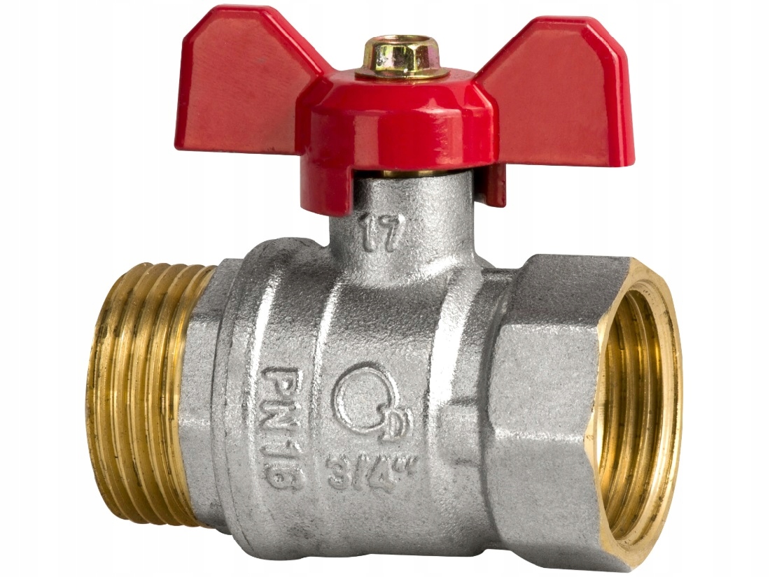 

Zawór Kulowy Nyplowy Z Motylkiem 3/4' PN16 Dławica