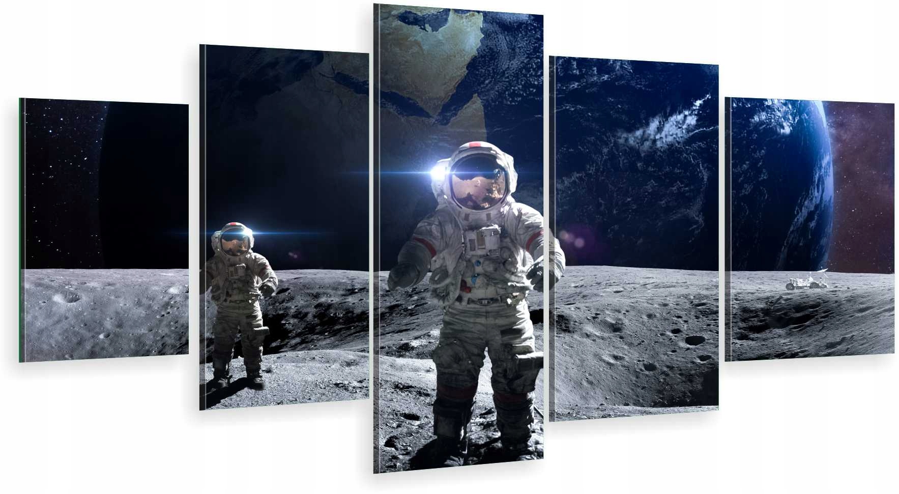 

Tryptyk 5-CZĘŚCI Na Ścianę Astronauci Kosmos 980WZ
