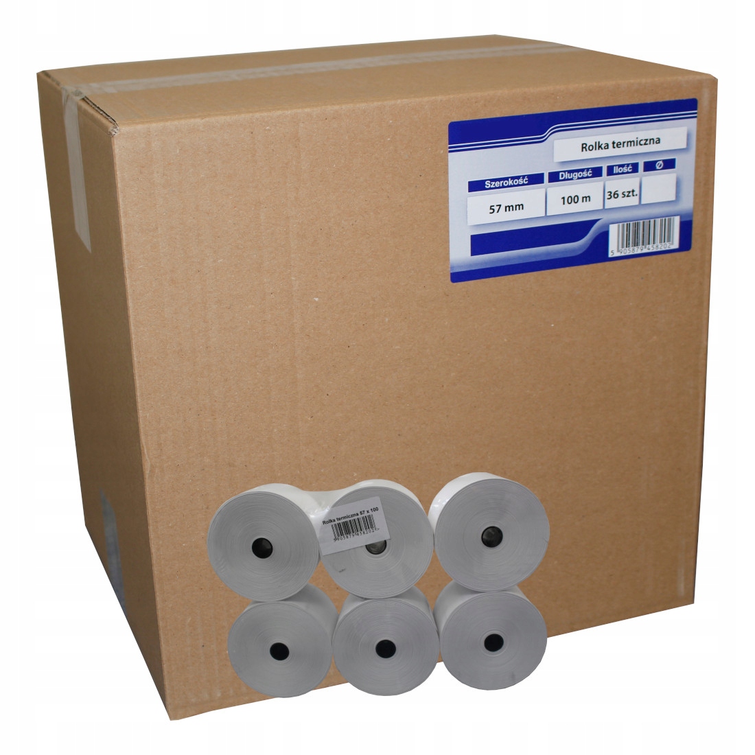 ROLKA PAPIER TERMICZNY 57mm x 100m Szerokość 57 mm